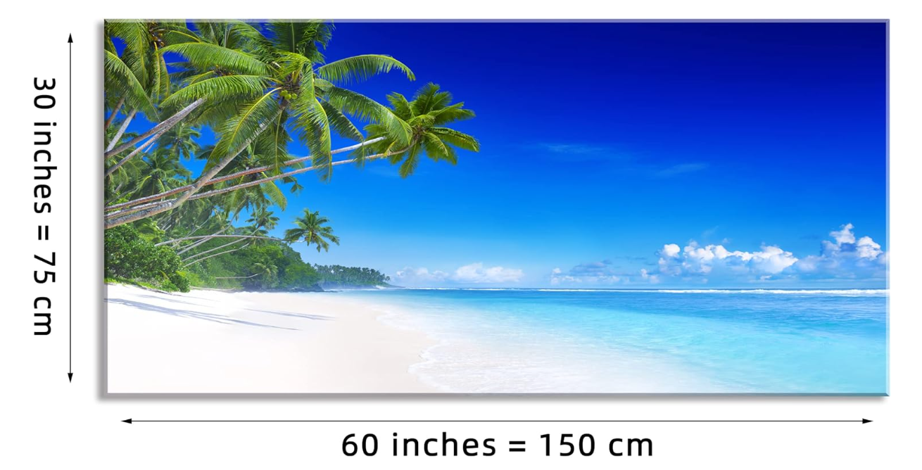 Tropical Paradise Large Stretched Canvas Wall Art For Living Room Bedroom Home Decoration