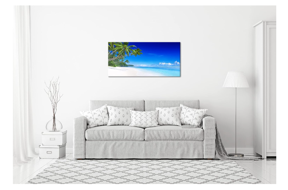 Tropical Paradise Large Stretched Canvas Wall Art For Living Room Bedroom Home Decoration