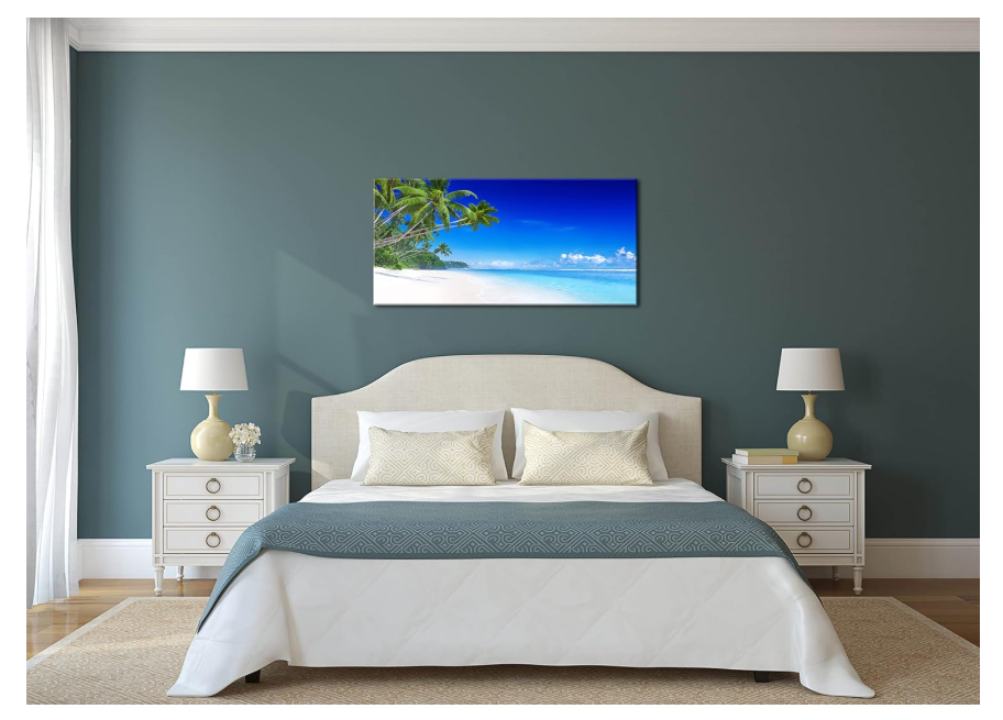 Tropical Paradise Large Stretched Canvas Wall Art For Living Room Bedroom Home Decoration
