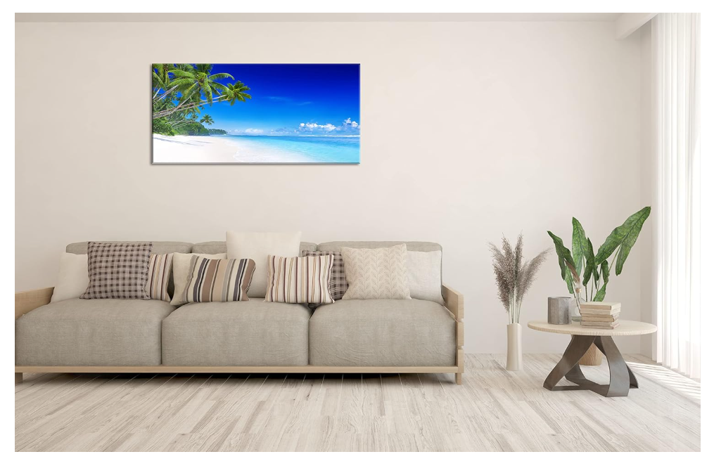 Tropical Paradise Large Stretched Canvas Wall Art For Living Room Bedroom Home Decoration