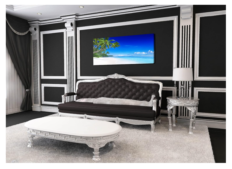 Tropical Paradise Large Stretched Canvas Wall Art For Living Room Bedroom Home Decoration