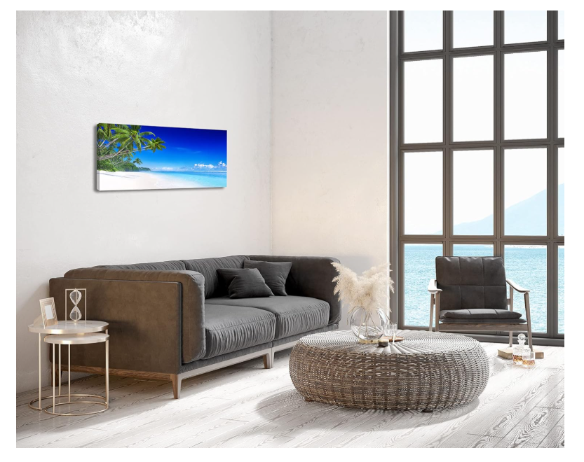 Tropical Paradise Large Stretched Canvas Wall Art For Living Room Bedroom Home Decoration