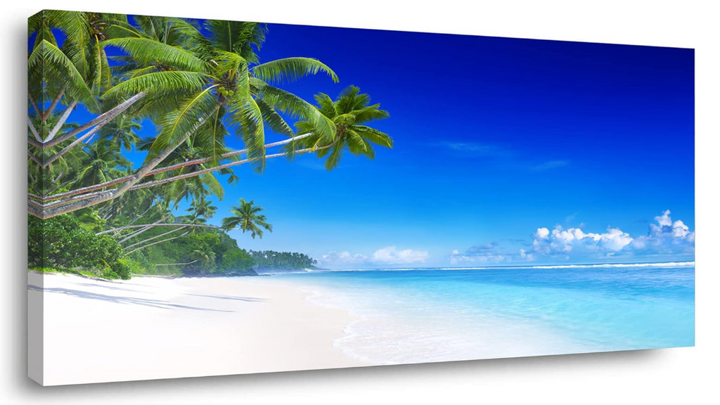 Tropical Paradise Large Stretched Canvas Wall Art For Living Room Bedroom Home Decoration